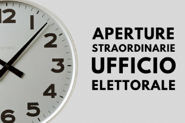 Apertura straordinaria UFFICIO ELETTORALE.